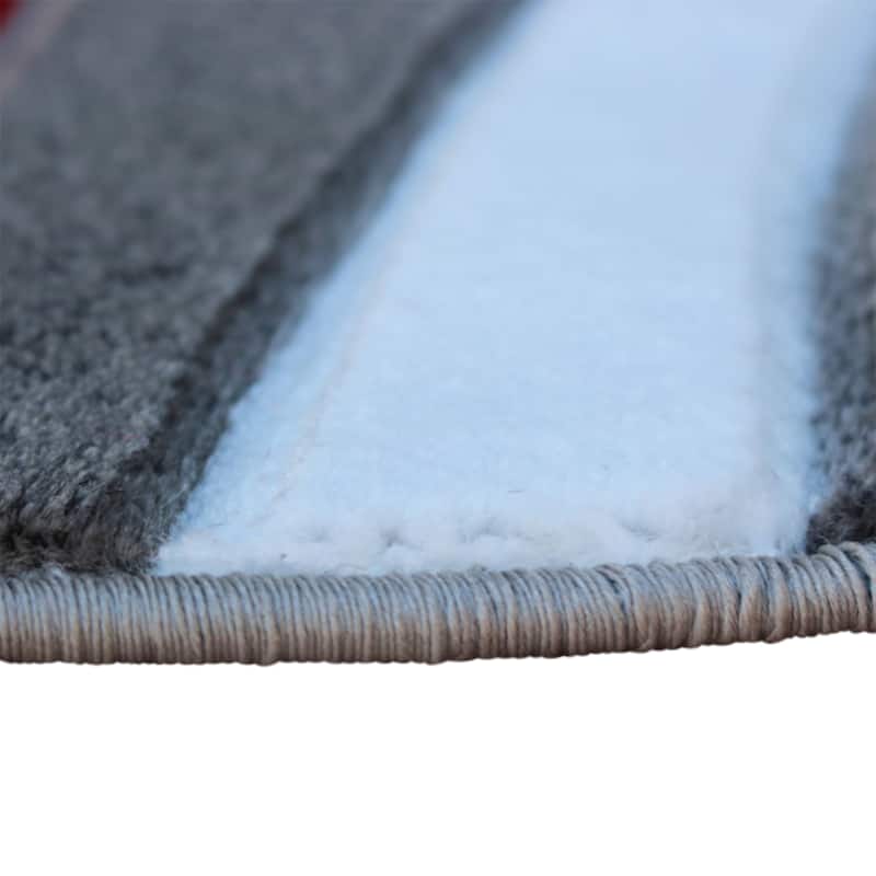 Modern Ribboned Design High-Low Pile Abstract Area Rug