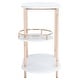 preview thumbnail 51 of 55, SAFAVIEH Iva 17.7-Inch Swivel 3-Tier Metal Bar Cart - 29.53" W x 17.72" L x 32.76" H