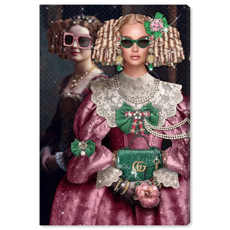Wynwood Studio Canvas Fashion and Glam Fashion Glamour Pink and Dark Pink Traditional Wall Art Canvas Print - 36 x 24