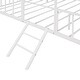 preview thumbnail 9 of 11, White Full Size Metal House Bed Frame with Slatted Support, No Box Spring Needed