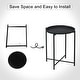 preview thumbnail 20 of 28, Adeco Gold End Table Metal Waterproof Snack Beside Table Accent Coffee Table - 16.9""(D)x 16.9""(W)x 20.5""(H)