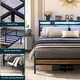 preview thumbnail 20 of 94, Farmhouse Wood Platform Bed Frame with Charged Station and LED Lights