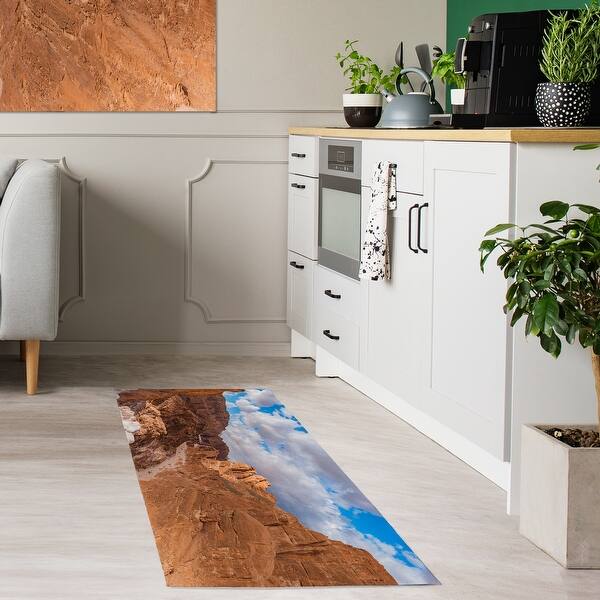 Designart 'White Canyon at South Sinai Egypt' Landscape Area Rug - Bed ...