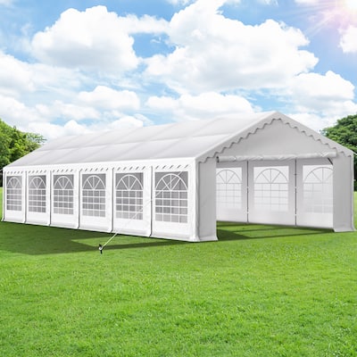 20' x 40' Large Patio Wedding Party Tent with 12 Removable Sidewalls Outdoor Gazebo Event Shelter Canopy with Carry Bags