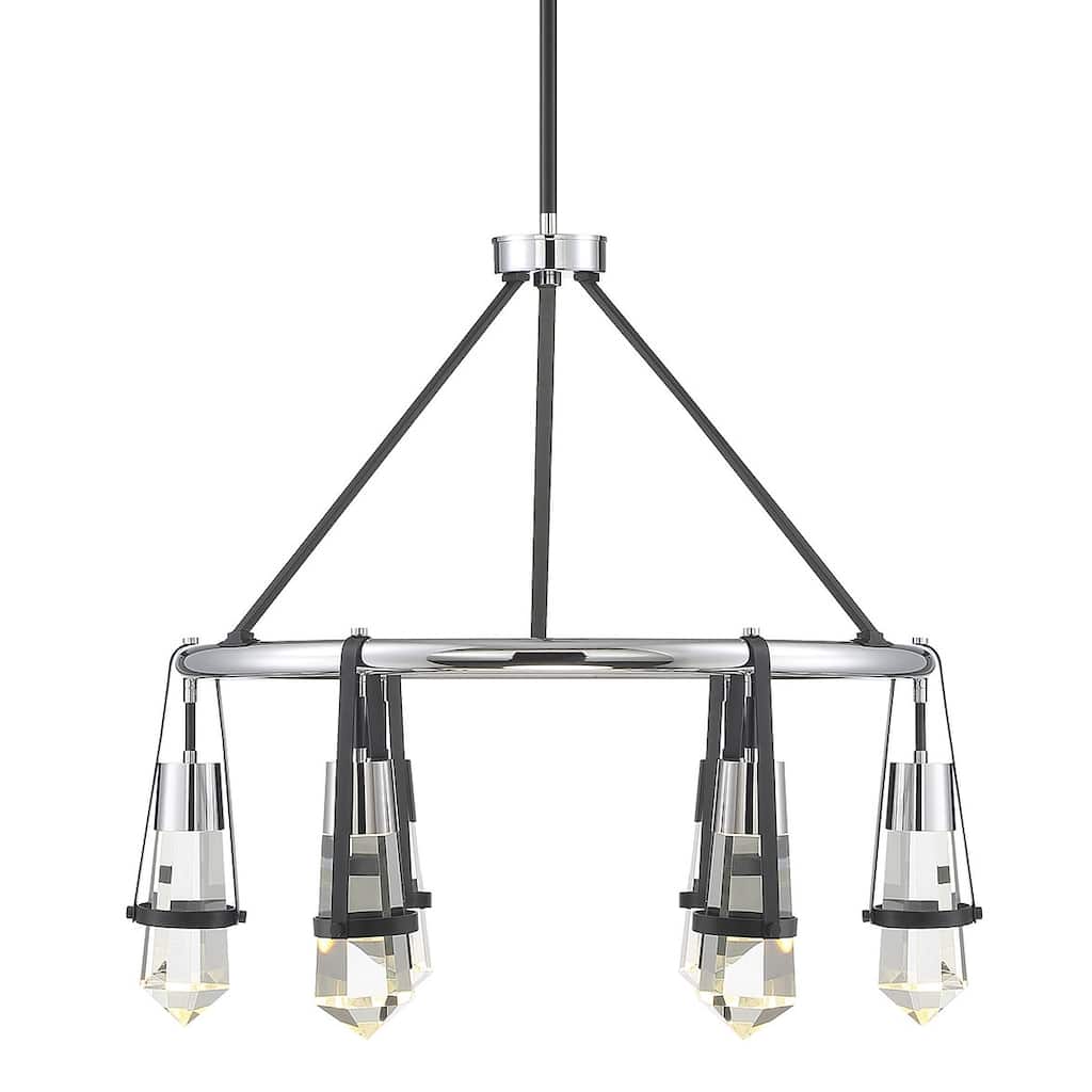 Savoy House Denali 6 Light 28" Wide LED Crystal Ring Chandelier