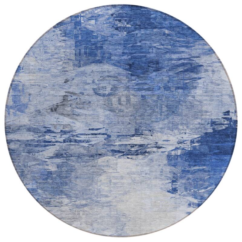 Machine Washable Indoor/ Outdoor Chantille Abstract Ombre Rug
