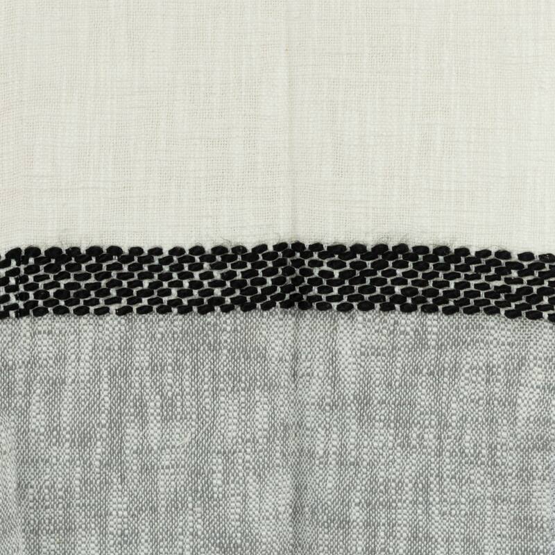 Rizzy Home Color Block with Stripes Woven Throw