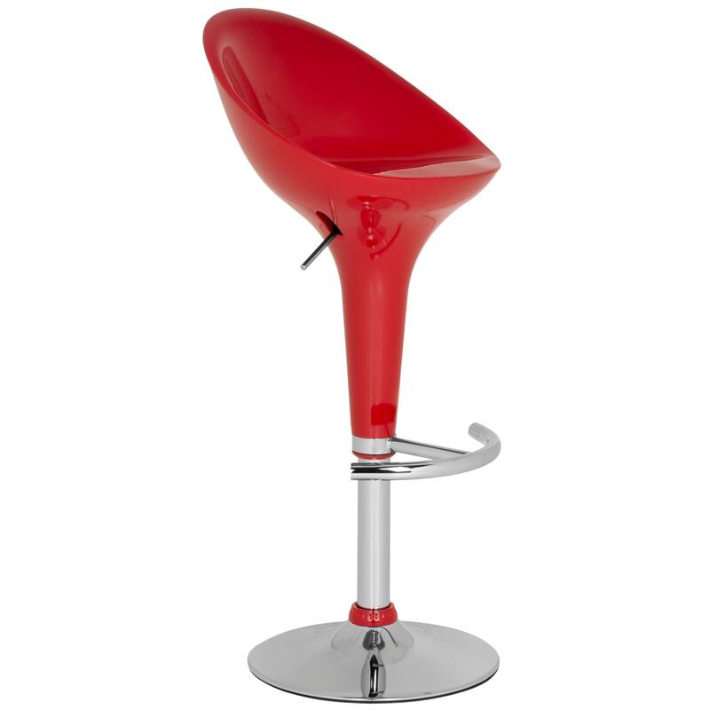 SAFAVIEH Sharyl White Gas Lift Adjustable Bar Stool - 17.9" x 17.3" x 31.9" - 18Wx17Dx40H