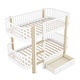 preview thumbnail 9 of 24, Wood Twin over Twin Bunk Bed with Fence Guardrail and a Big Drawer