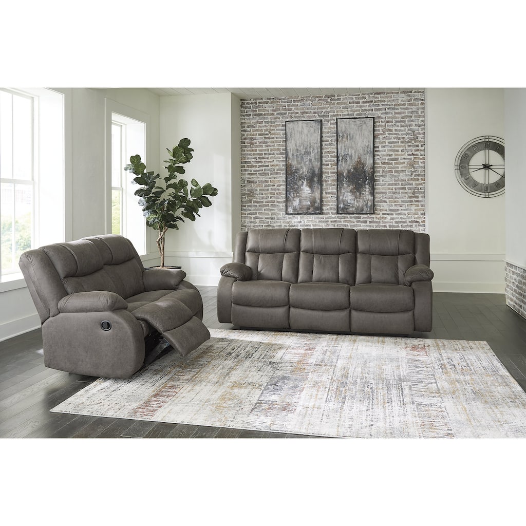 Signature Design by Ashley First Base Gray 2-Piece Upholstery Package - 86" W x 40" D x 41" H