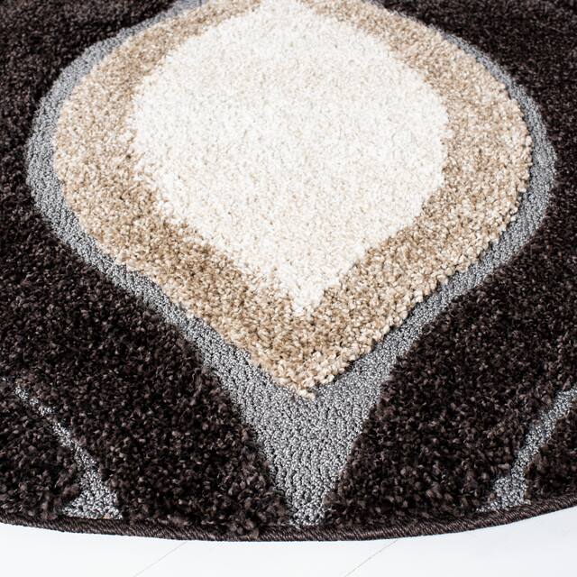 SAFAVIEH Florida Shag Bertille Geometric 1.2-inch Thick Rug