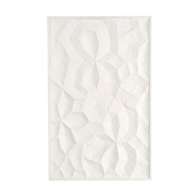 Metal Abstract Geometric Dimensional Home Wall Decor - White - Roche River Decor