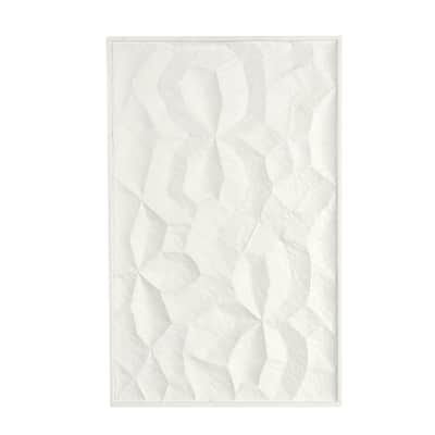 Metal Abstract Geometric Dimensional Home Wall Decor - White - Roche River Decor