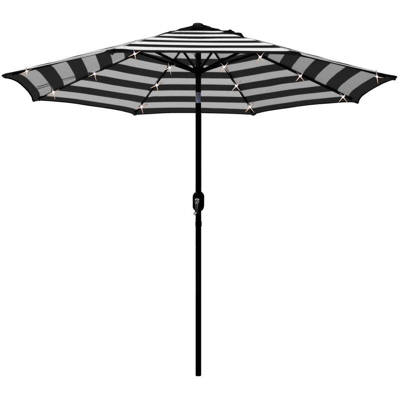 Maypex 9-foot Solar Led Lighted Patio Umbrella with Crank and Tilt