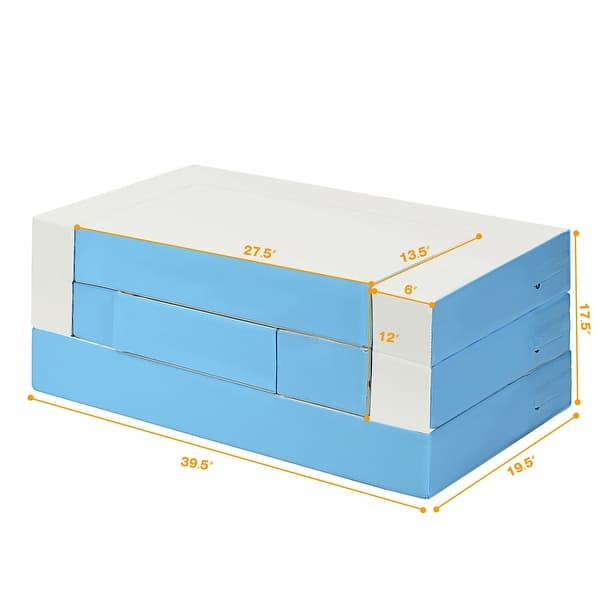 8-Piece 4-in-1 Kids Climb and Crawl Foam Playset - 59'' x 39.5'' x 6'' (L x W x H)