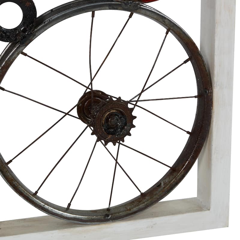 Metal Bike Wall Decor - White - Roche River Decor