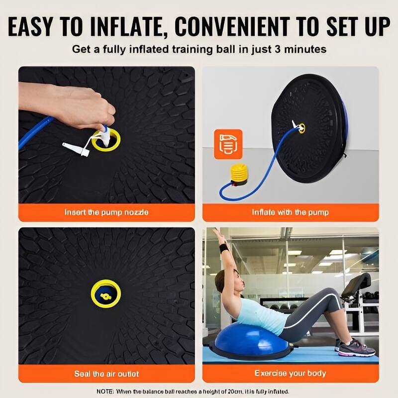Balance Trainer Ball for Home Gym, 26" Stability Ball with Bands