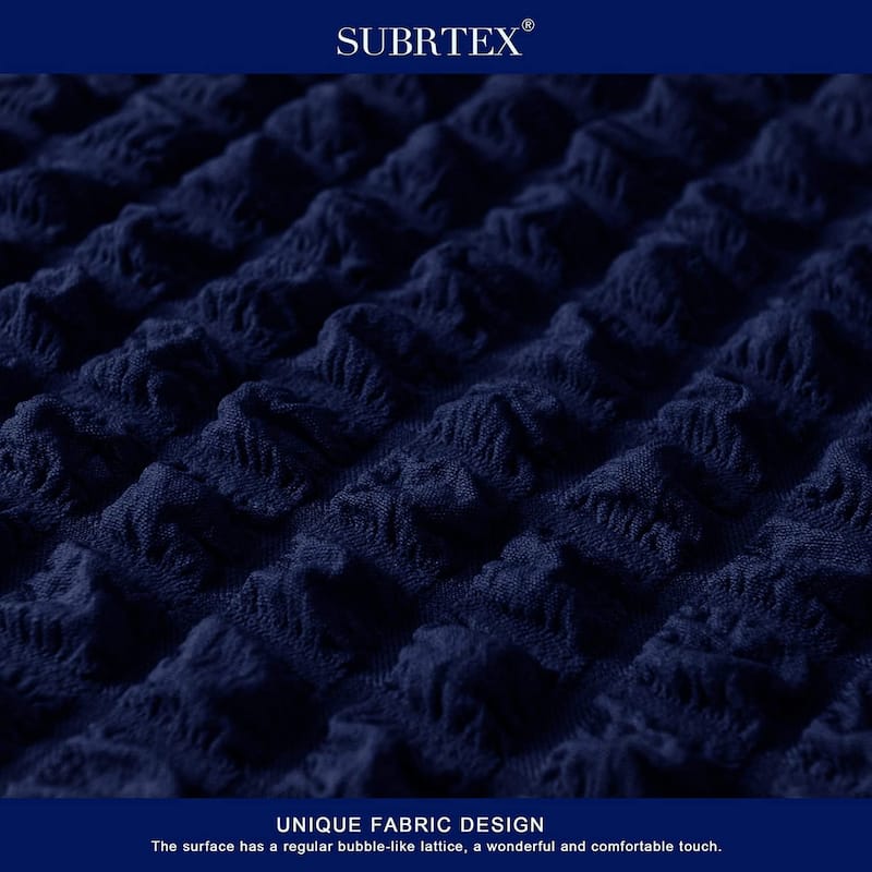 Subrtex 1 Piece Armchair Slipcover Seersucker Skirt Stretch Spandex Furniture Protector