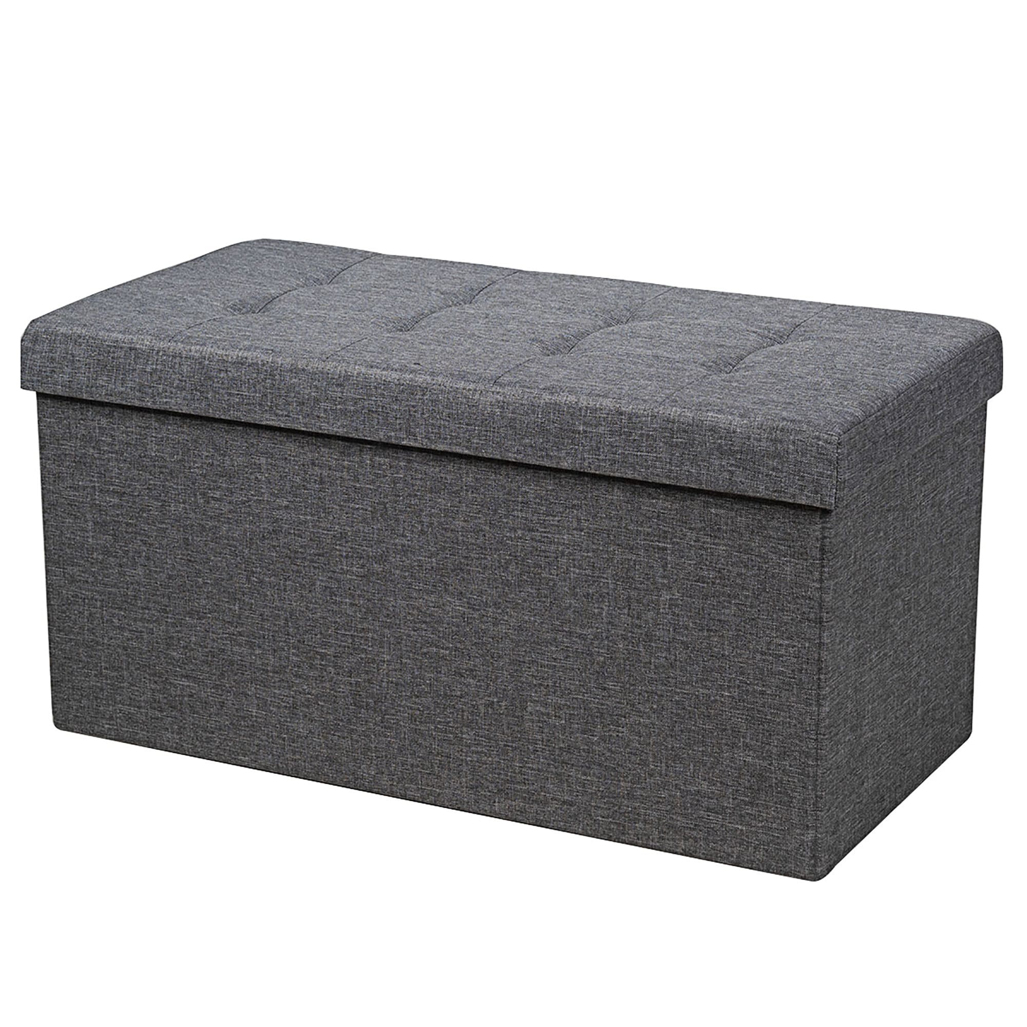 Costway 31.5''Fabric Foldable Storage Ottoman Toy Chest W/Removable