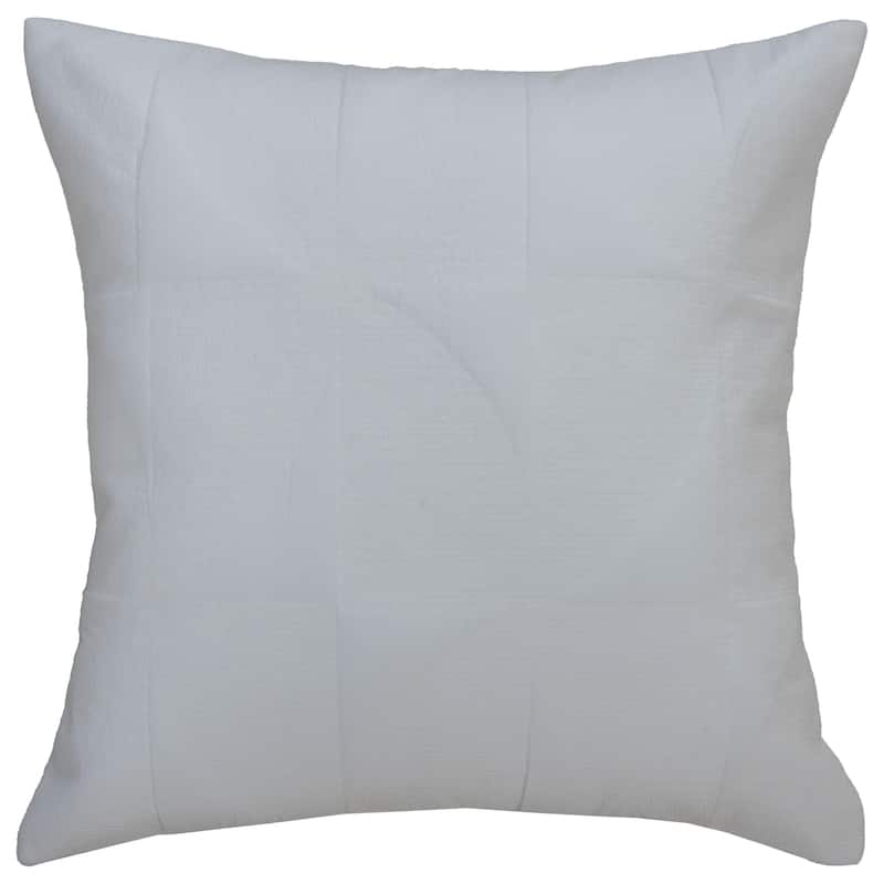 Rizzy Home Modern Geometric Block Solid Throw Pillow - Polyester - White