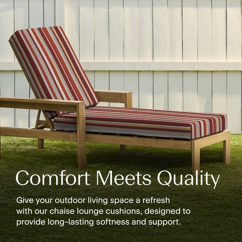 Textured Chaise Lounge Cushion - 22.5" wide x 70" long x 45" deep x 3.5" thick