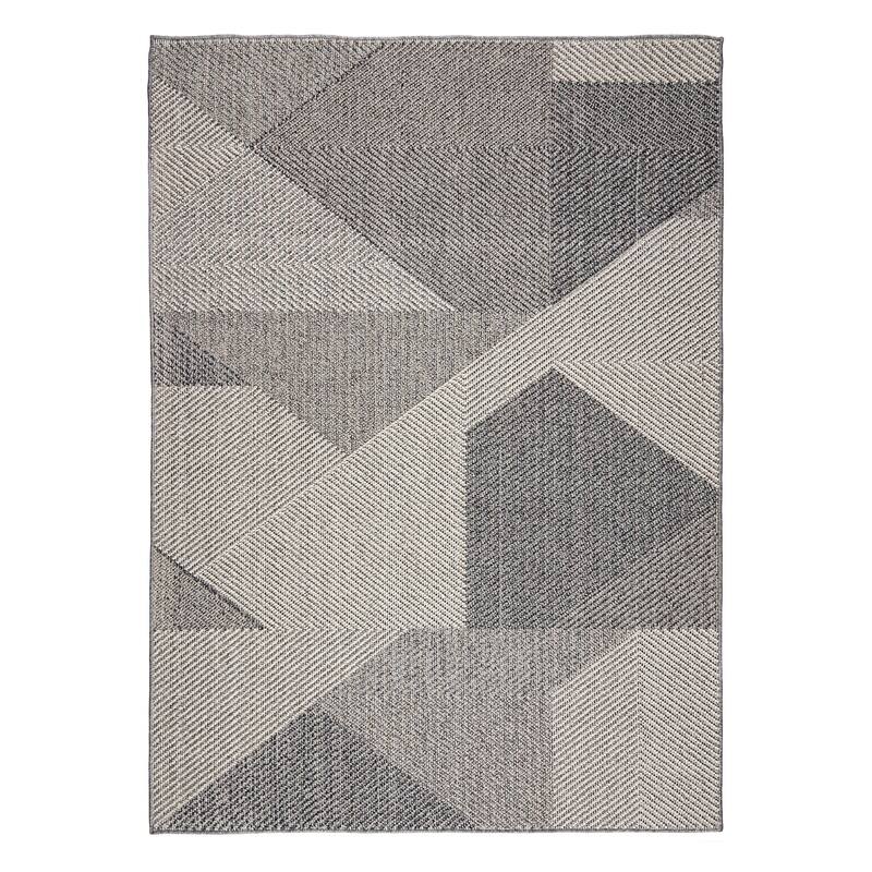Terra by Obeetee Resort Abstract Rug - Cream/Onyx - 3'3" x 5'