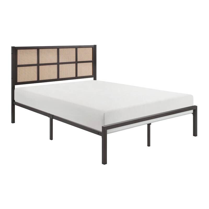 Louise Platform Bed, Full - Dark Bronze
