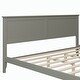 preview thumbnail 17 of 22, Queen Platform Bed with Slatted Headboard and Solid Pine Frame Gray - King