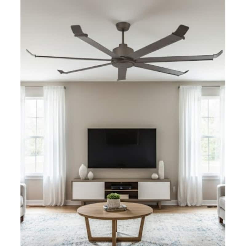80" Arctic II 7-Blade Ceiling Fan Oil Rubbed Bronze Finish with Wall Control