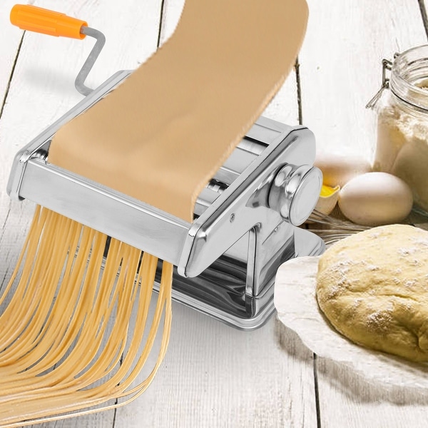TongBF Household Stainless Steel Manual Pasta Press Noodles Making Machine with 5 Kinds of Noodle Moulds Manual Fruits Juicer Cookware 