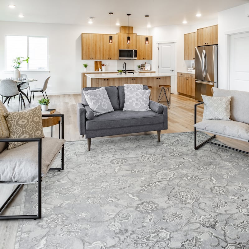Gertmenian Flora Transitional Casual Modern Soft High-Low Polypropylene Polyester Indoor Area Rug Collection