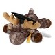 preview thumbnail 1 of 4, DolliBu Brownish Lying Moose Graduation Plush Toy with Gown and Cap - 9.5 inches