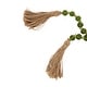 preview thumbnail 17 of 17, Glass Handmade Round Long Beaded Garland with Tassel with Knotted Brown Jute