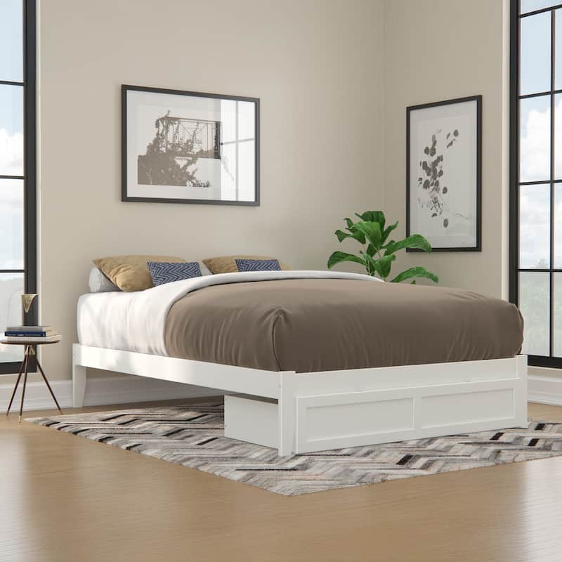 AFI Colorado Platform Bed with Foot Drawer and Charging Station