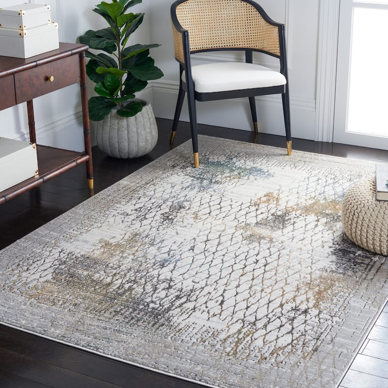 SAFAVIEH Bel Air Aita Abstract Rug - 9' x 12' - Beige/Gold