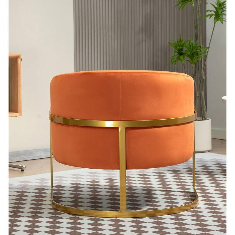 US Pride Furniture Modern Accent Armchair Luxury Gold Frame and Multi-colored Velvet Material Infuse Elegant Flair