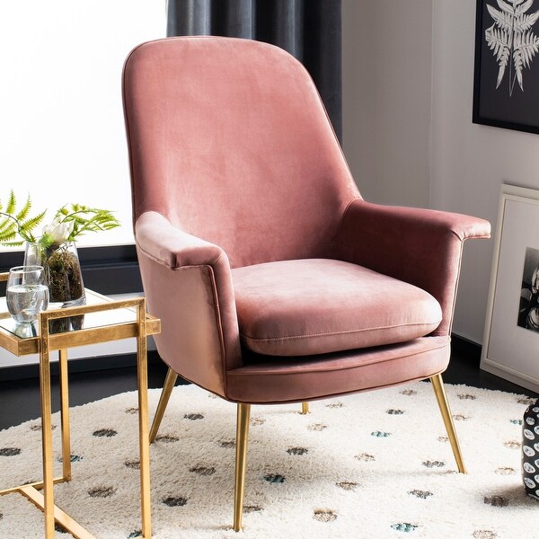 overstock pink velvet chair