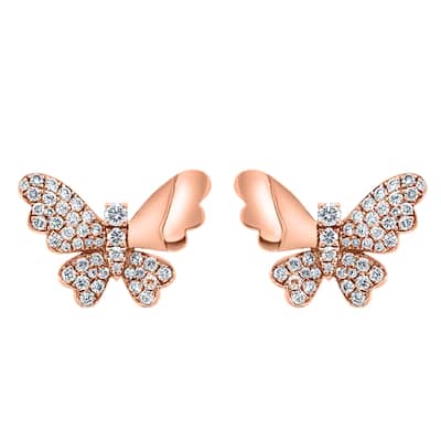 EFFY 14K Rose Gold Diamond Earrings