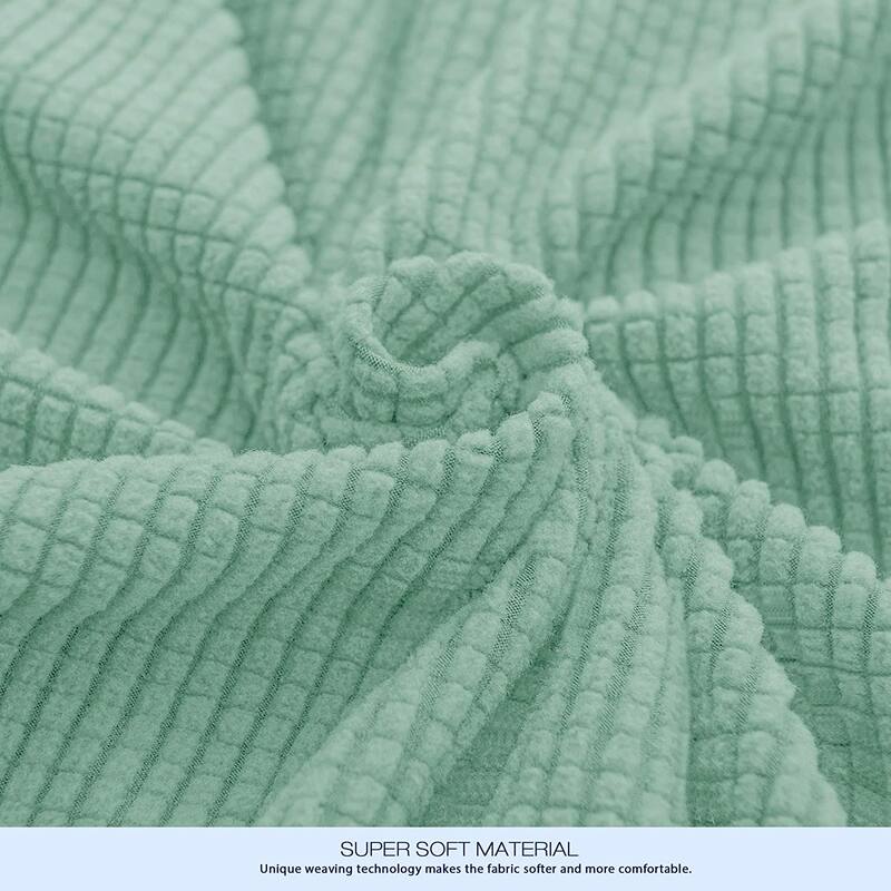 Subrtex Stretch Armchair Cushion Cover Textured Grid Furniture Covers