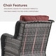 preview thumbnail 36 of 89, Outdoor Wicker High Back Club Chair with Cushions (Set of 2)