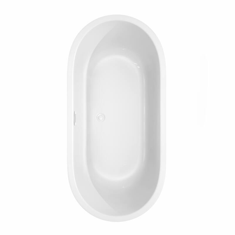 Wyndham Collection Juliette 67" Freestanding Acrylic Soaking Tub with