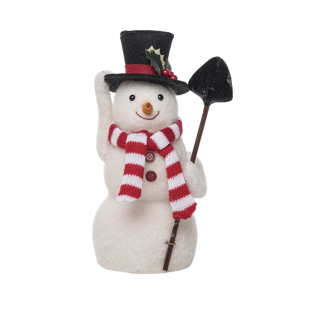 Transpac Foam 9.45 in. White Christmas Jolly Snowman