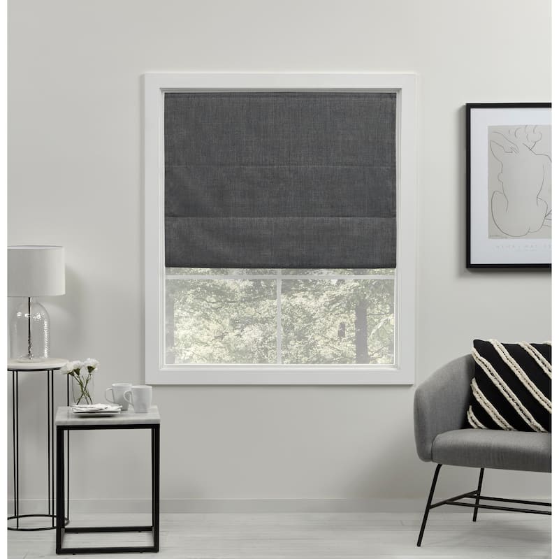 ATI Home Acadia Total Blackout Roman Shade - 31x64 - Grey