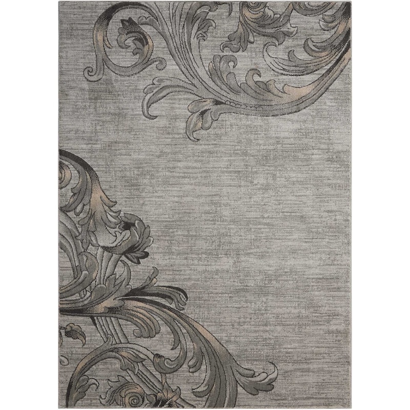 Floral Non Skid Stain Resistant Area Rug - 126' X '94' X '0.5