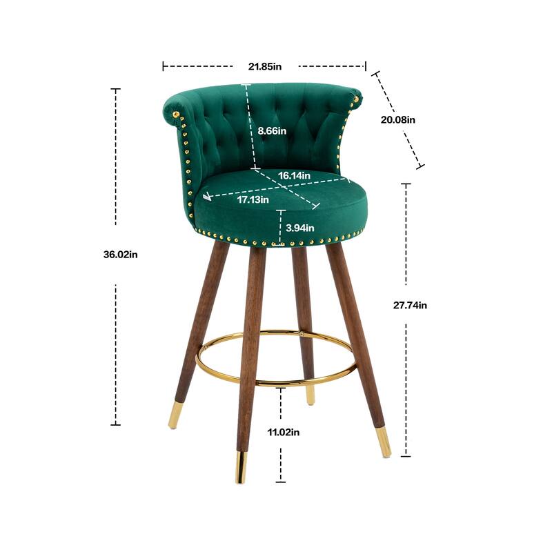 Swivel Counter Height Bar Stools Set of 2