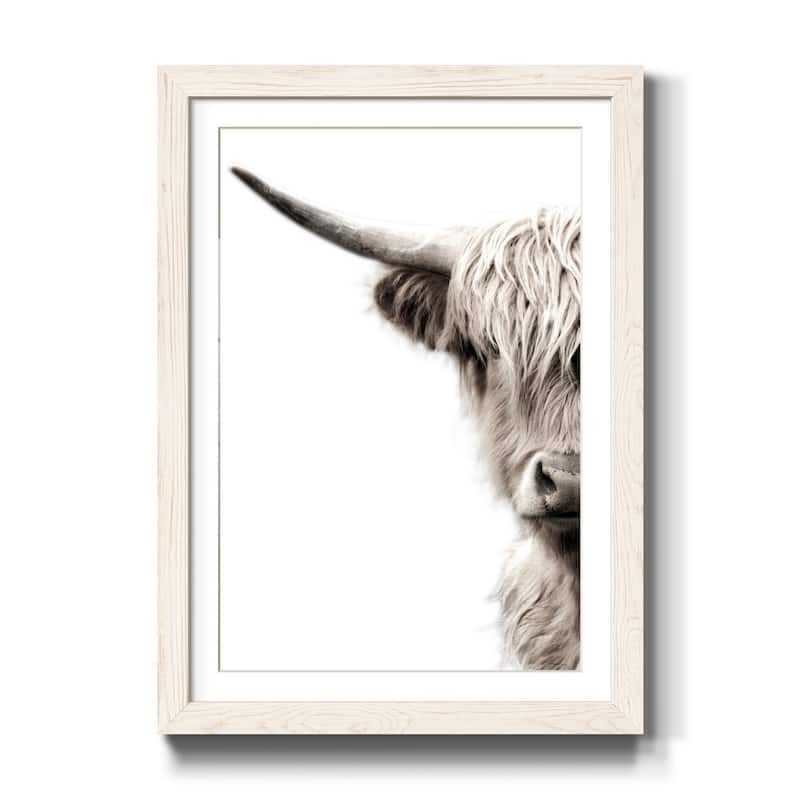 Highland Cattle-Premium Framed Print - Ready to Hang - 31X44 - White