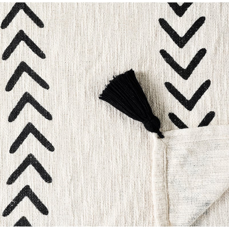 Sevita Modern Boho Basic Chevron Cotton Throw Blanket