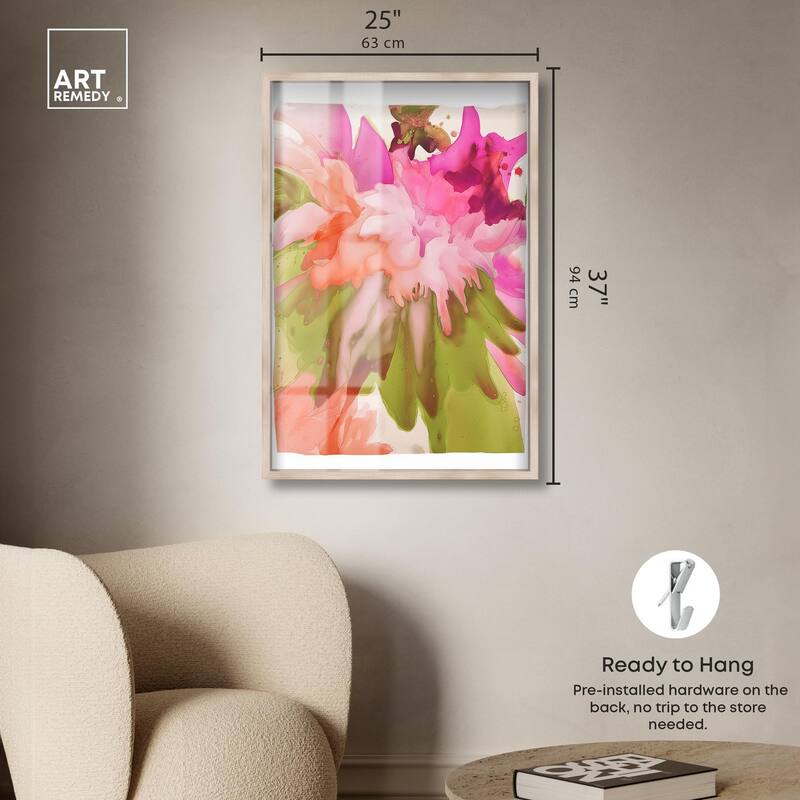 Vibrant Fluidity Floral IV Shadowbox by Art Remedy