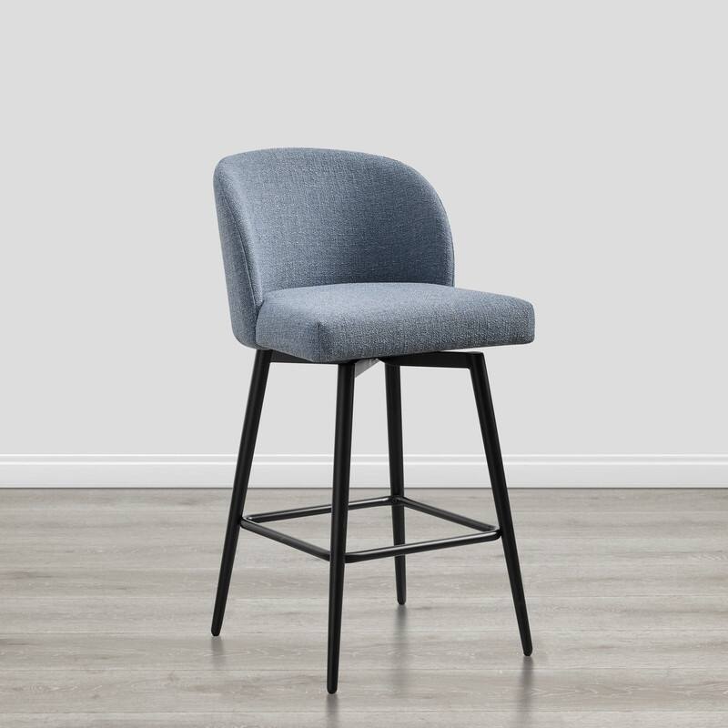 Charlotte Counter Height Swivel Barstool with Metal Legs Set
