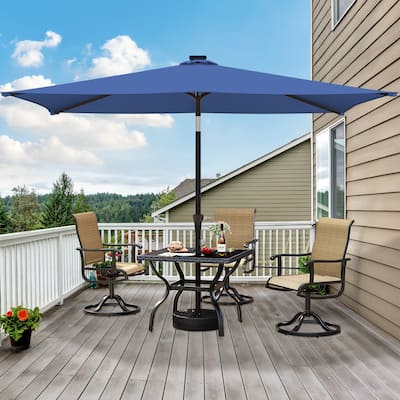 120'' x 78'' Rectangular Market Umbrella With 26 LED Lights